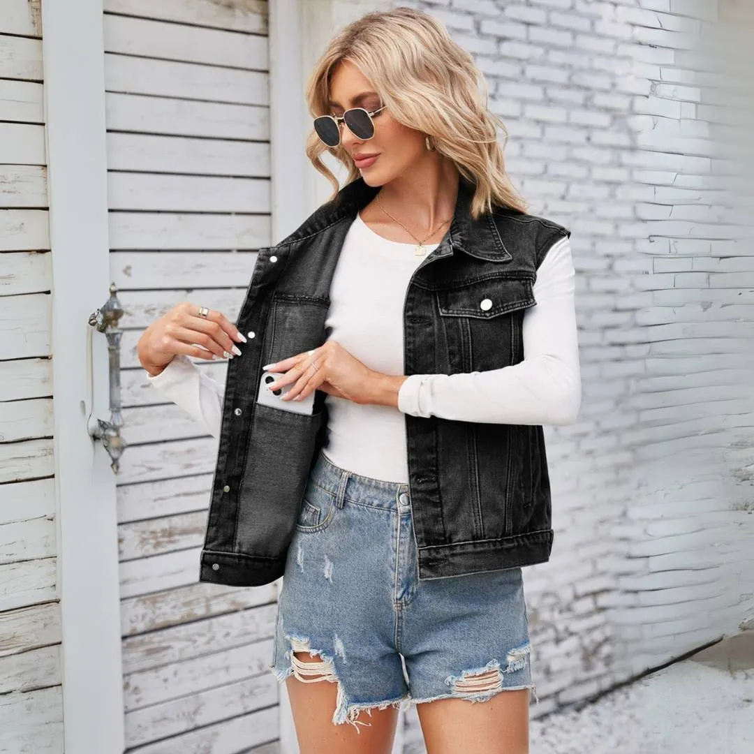 Ilaria™ | Classic Denim Vest Top