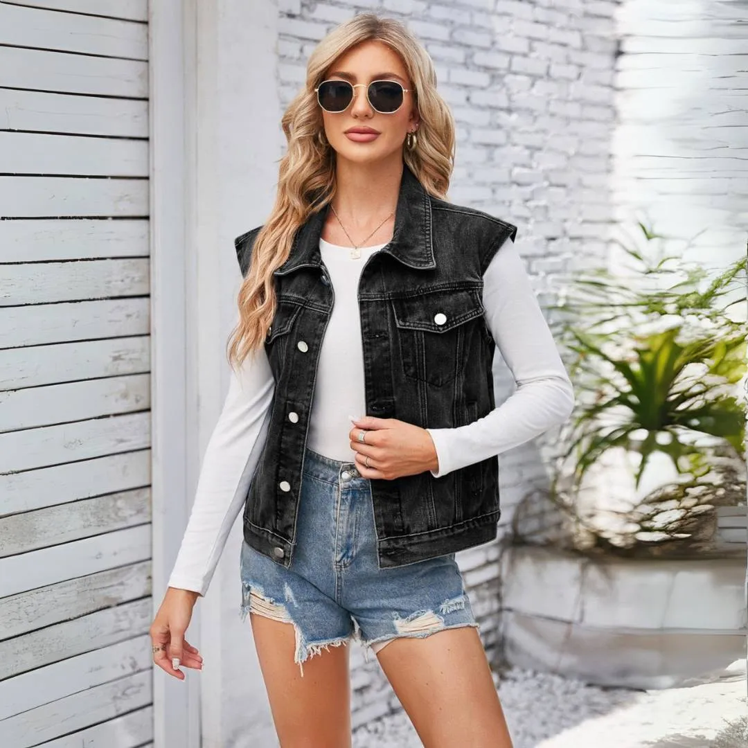 Ilaria™ | Classic Denim Vest Top