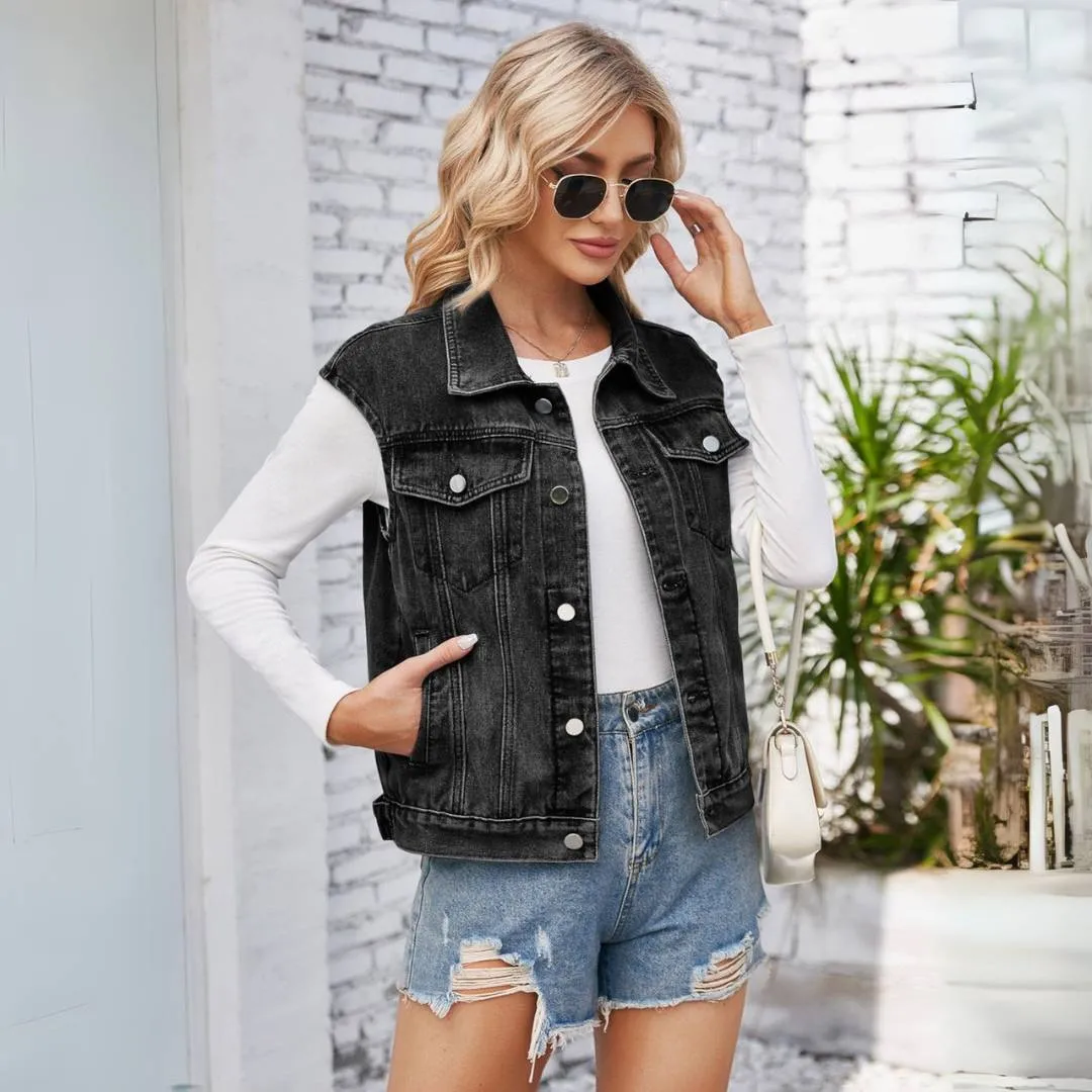 Ilaria™ | Classic Denim Vest Top