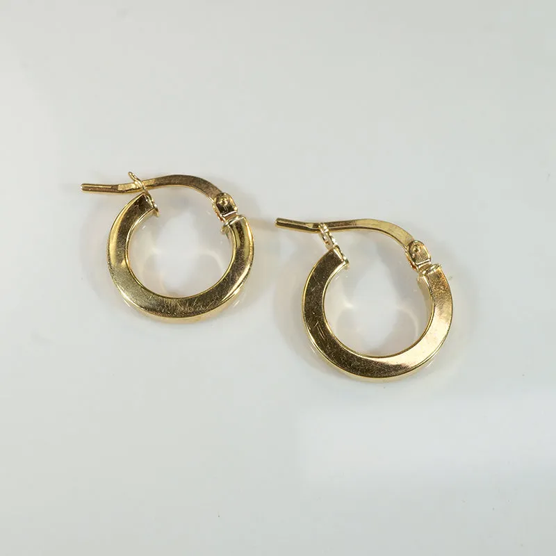Italian 14k Gold Hoop Earrings