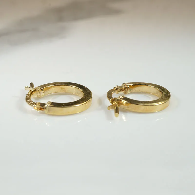 Italian 14k Gold Hoop Earrings