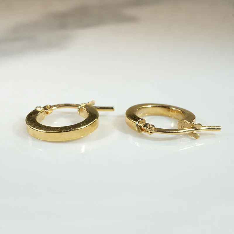 Italian 14k Gold Hoop Earrings