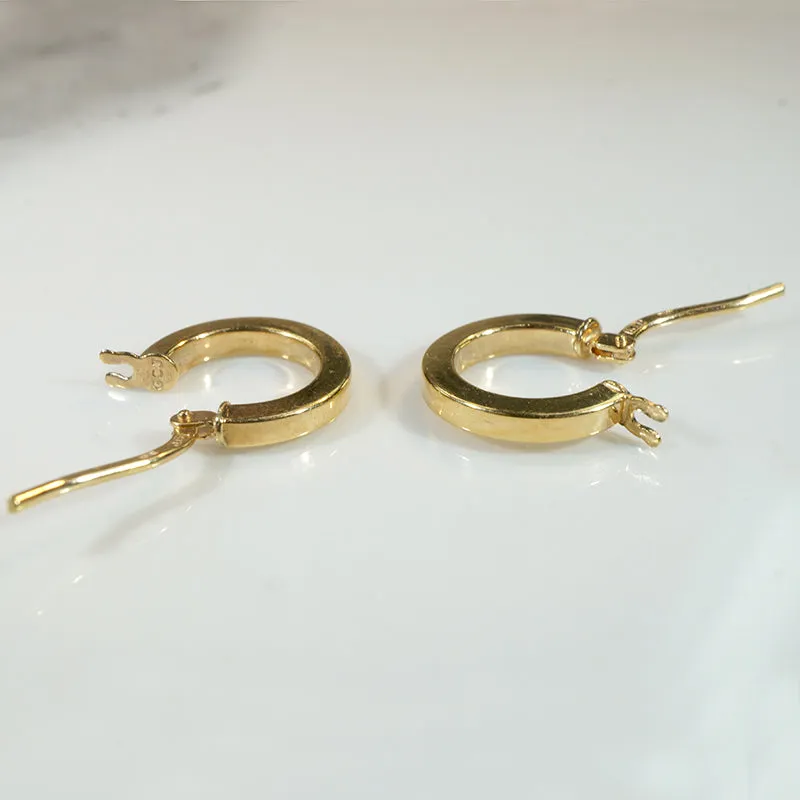 Italian 14k Gold Hoop Earrings