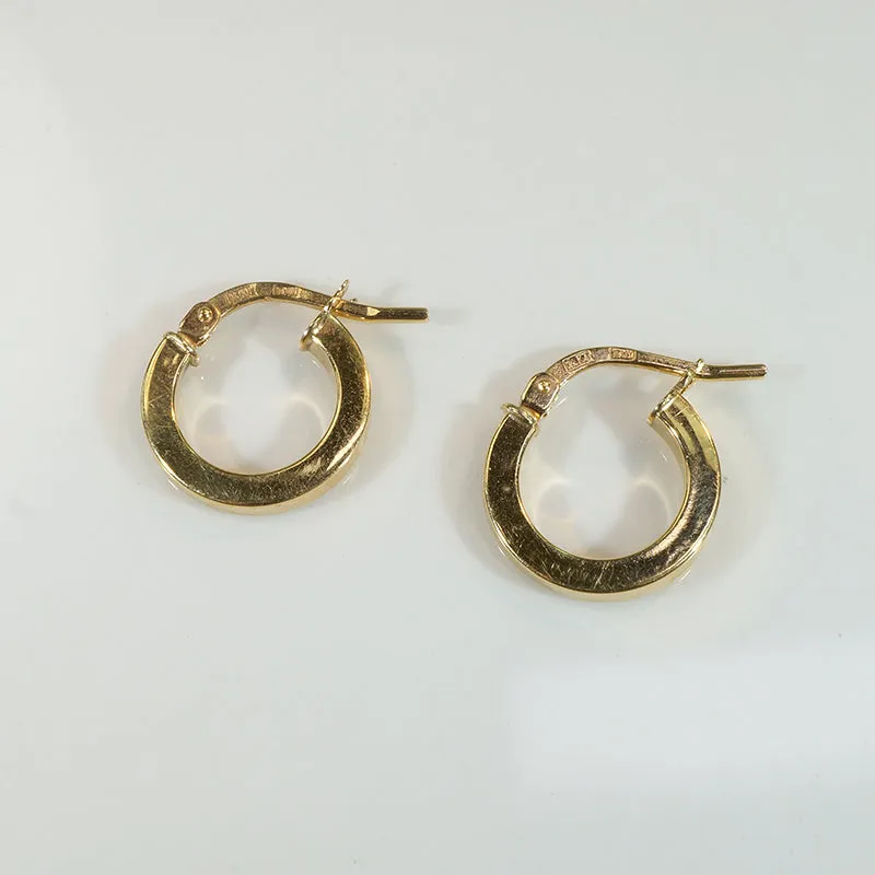 Italian 14k Gold Hoop Earrings