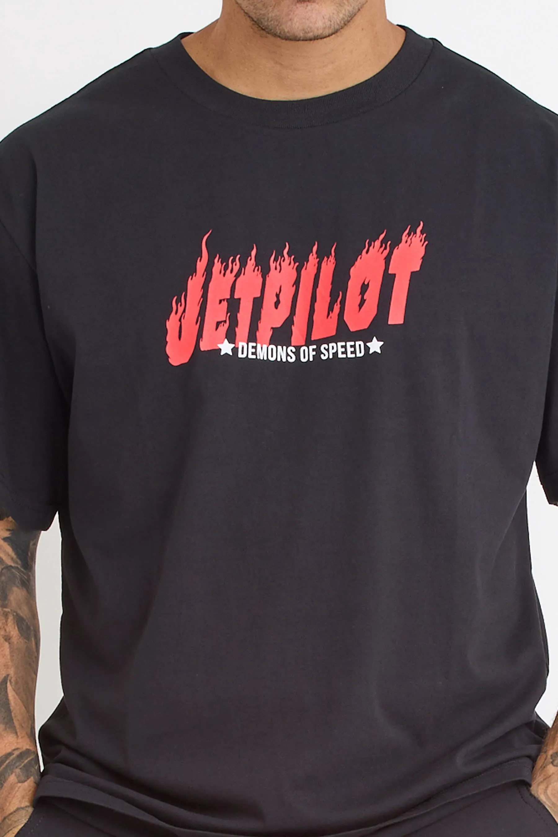 Jetpilot Demons Of Speed Tee - Black
