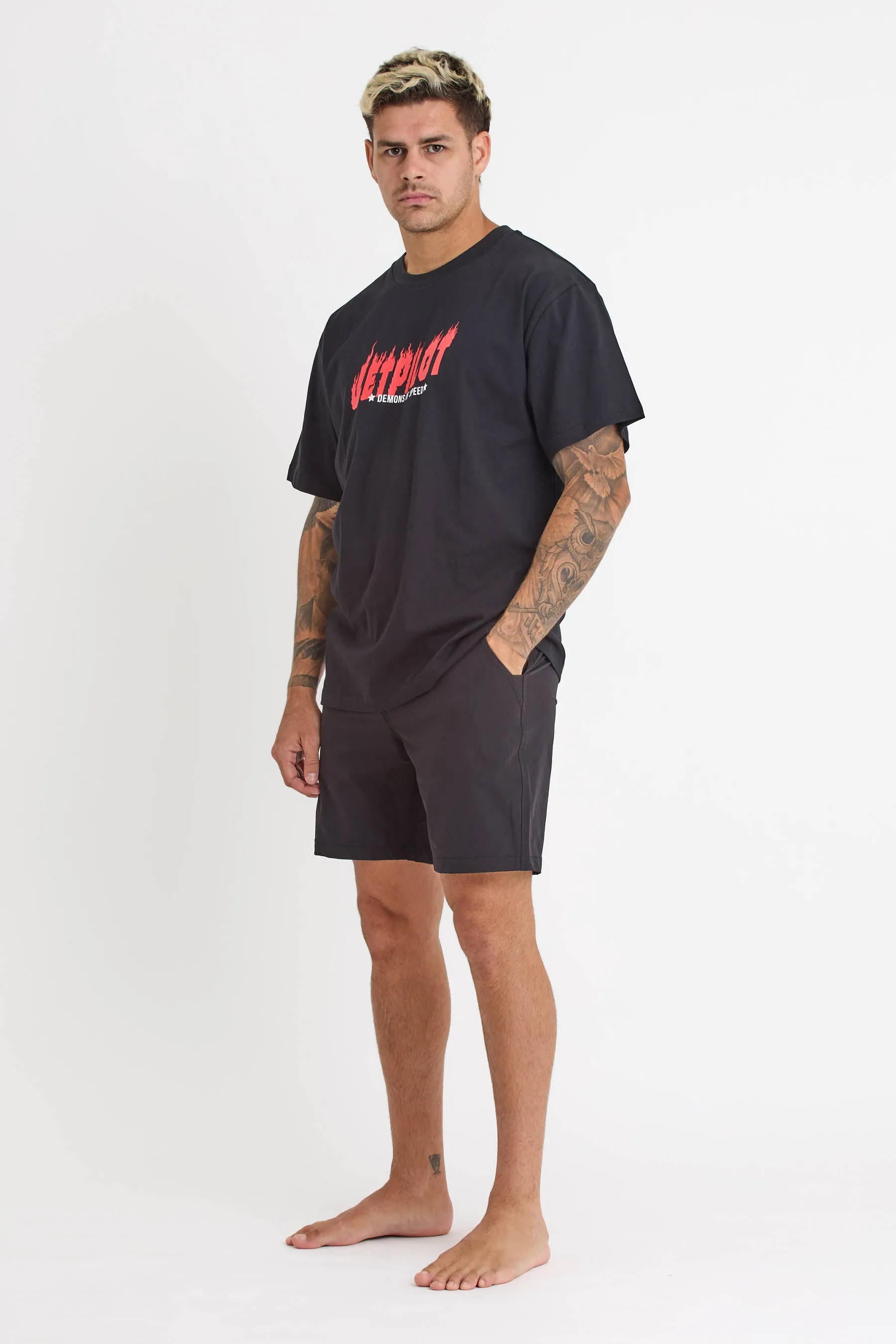 Jetpilot Demons Of Speed Tee - Black