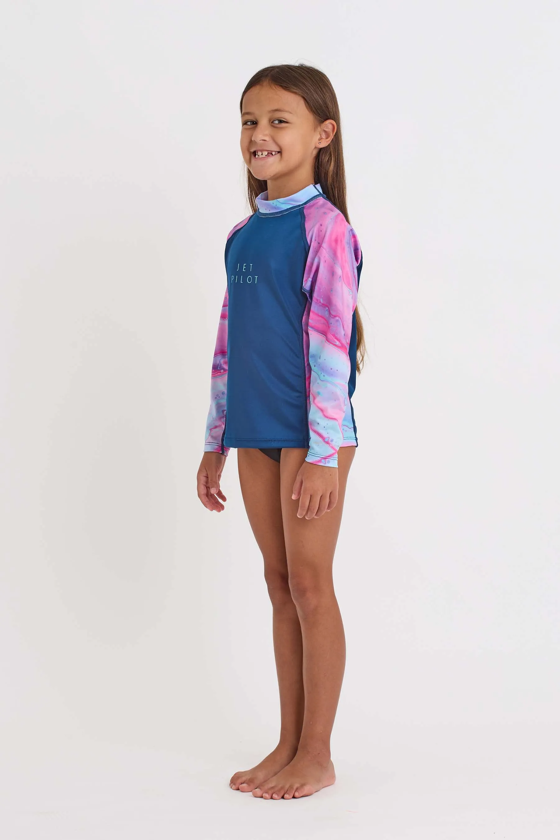 Jetpilot Girls LS Rashie - Fairy Floss