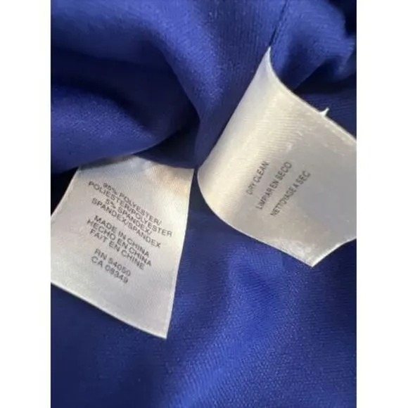 Jones New York Womens Poly/spandex Printed Dress Blue Size 10