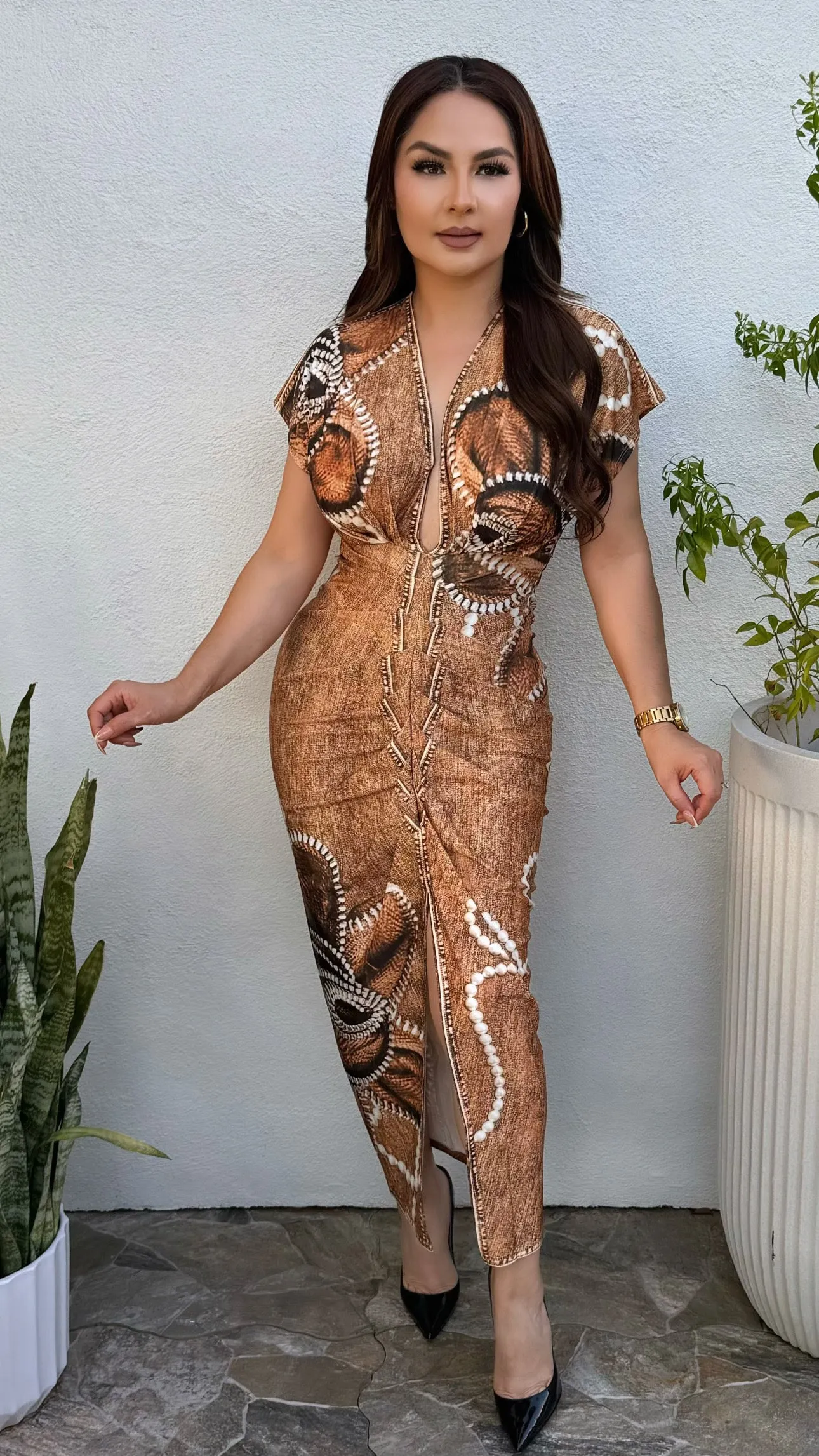 JULES CAMEL DRESS