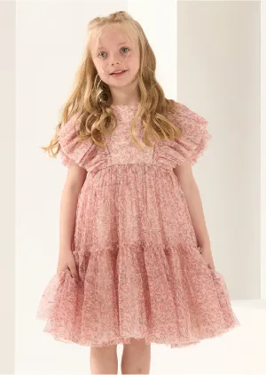 Juliana Pink Leopard Mesh Dress