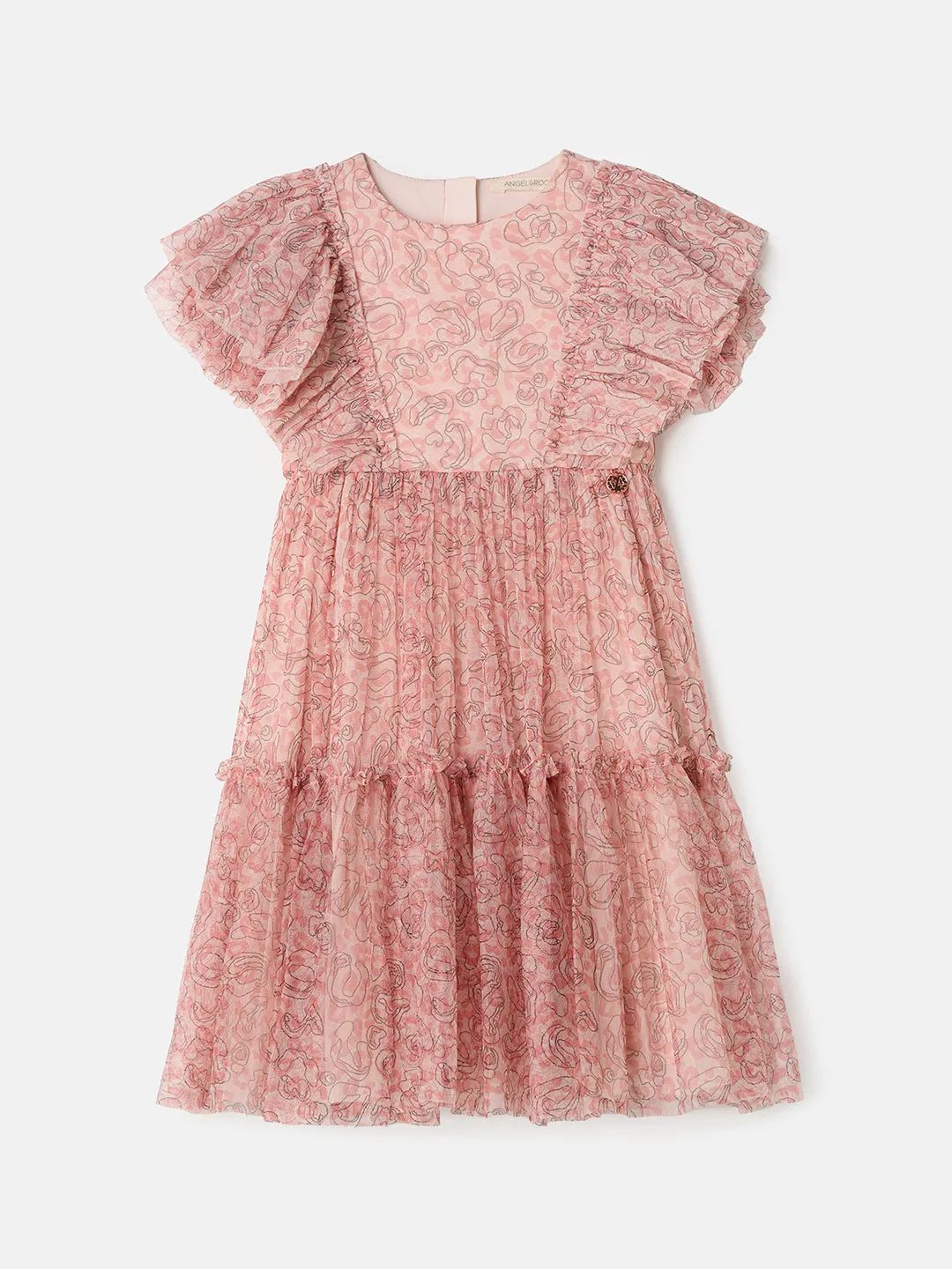 Juliana Pink Leopard Mesh Dress