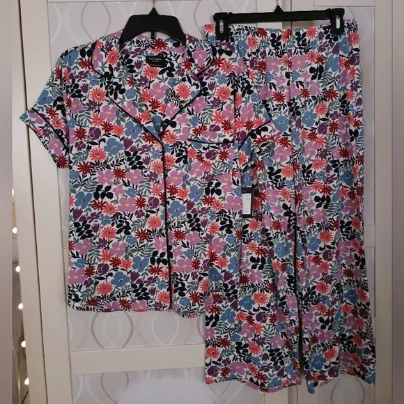 Kate Spade Antique Floral Pajama Set  Multicolor KS92315T Shirt   Capris Pants