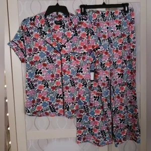 Kate Spade Antique Floral Pajama Set  Multicolor KS92315T Shirt   Capris Pants