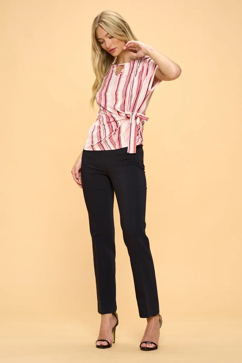 KEYHOLE SIDE TIE DOLMAN TOP