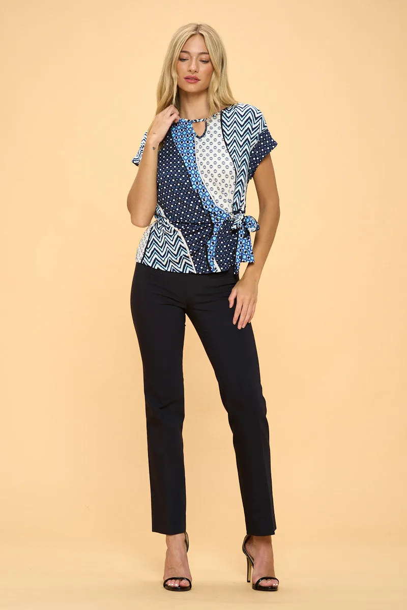 KEYHOLE SIDE TIE DOLMAN TOP