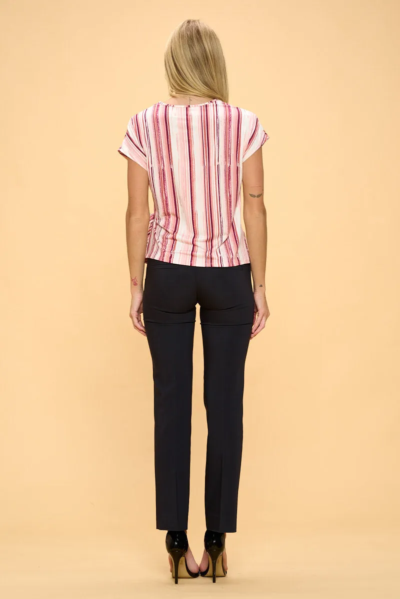 KEYHOLE SIDE TIE DOLMAN TOP