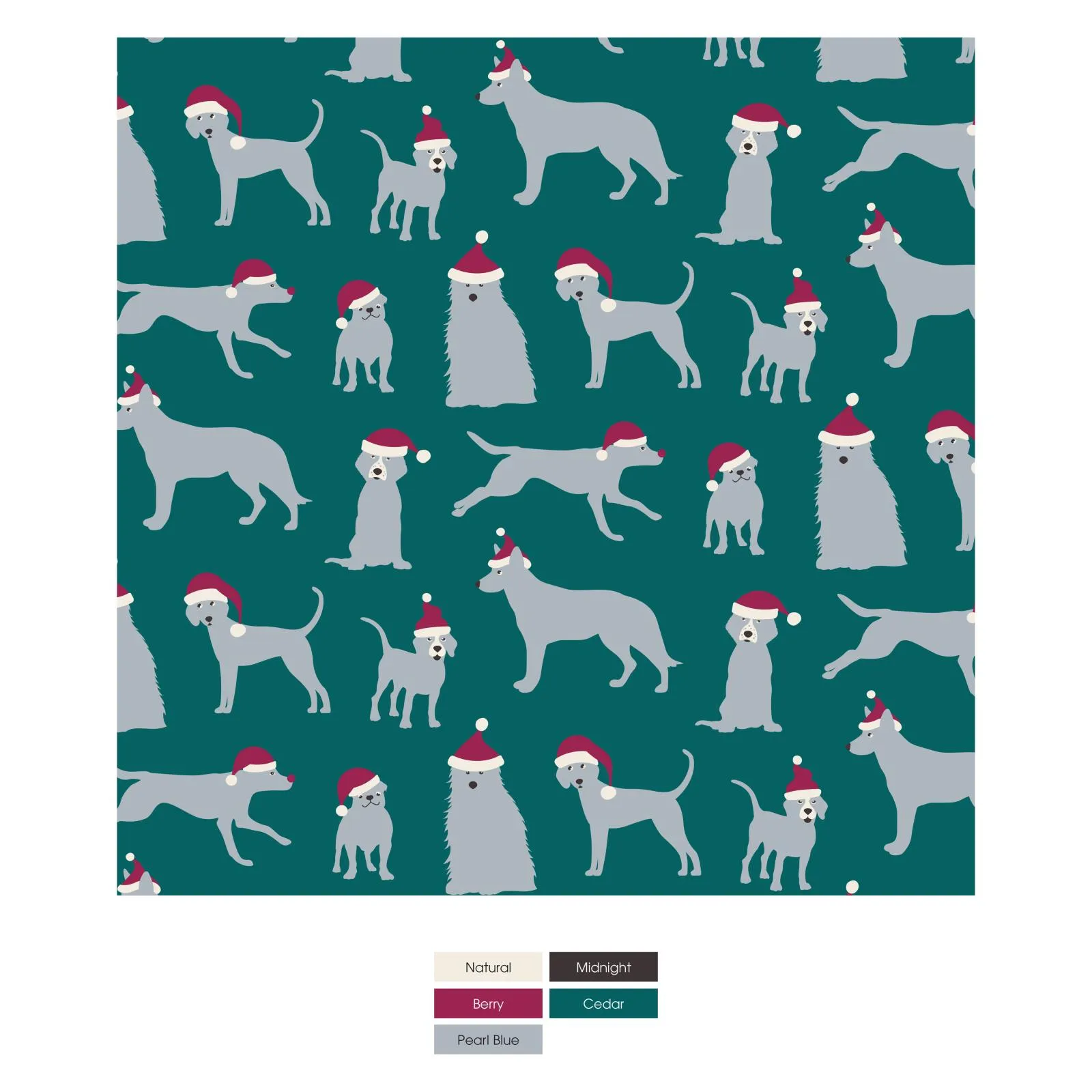 KicKee Pants Cedar Santa Dogs Coverall with 2 Way Zipper