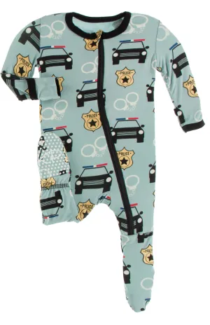 KicKee Pants Jade Law Enforcement Footie with Zipper