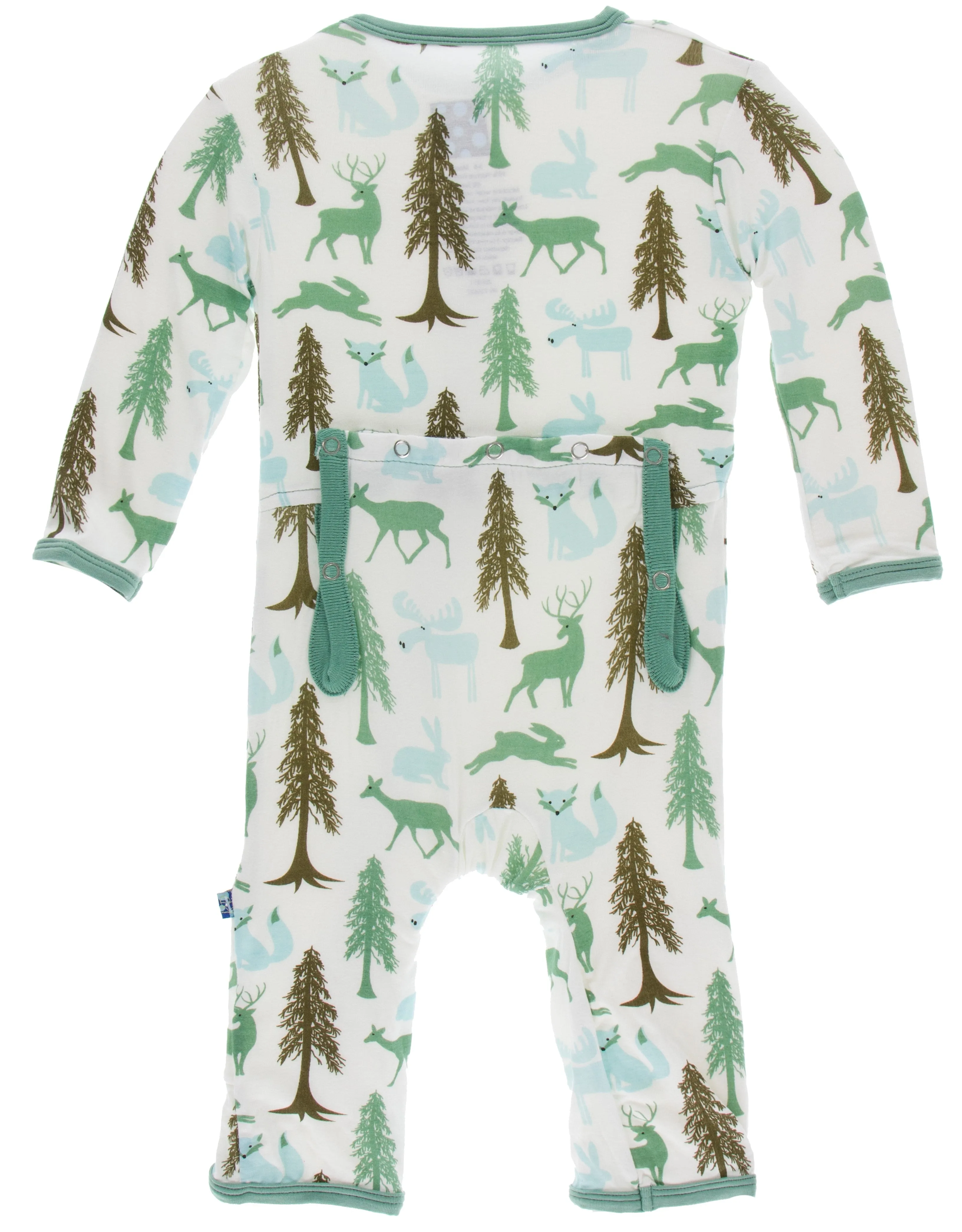 KicKee Pants Natural Woodland Holiday Coverall with Zipper