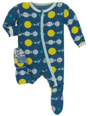 KicKee Pants Twilight Planets Footie with Zipper