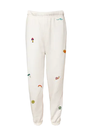 Kid's Mini Embroideries Sprinkled Sweatpants