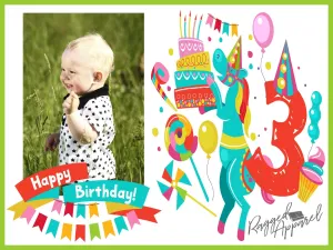 Kids Photo Birthday Sign with Personalized Age