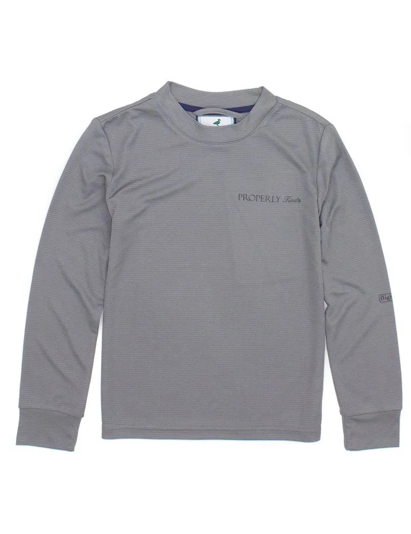 Kids Properly Tied Flight Cool Tech LS - Graphite