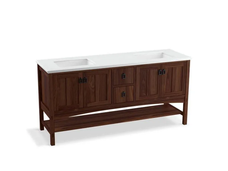 KOHLER K-99560-1WA Marabou 72" bathroom vanity cabinet with 4 doors and 2 drawers