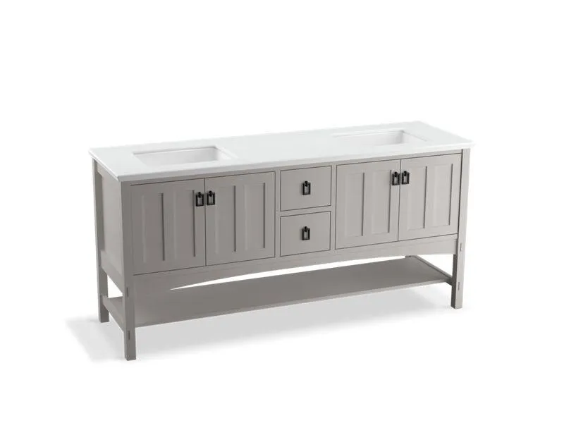 KOHLER K-99560-1WA Marabou 72" bathroom vanity cabinet with 4 doors and 2 drawers