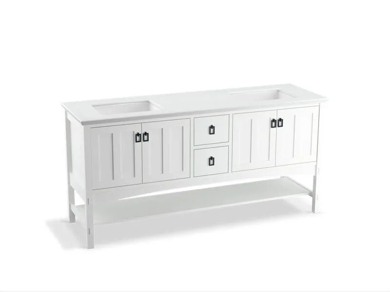 KOHLER K-99560-1WA Marabou 72" bathroom vanity cabinet with 4 doors and 2 drawers