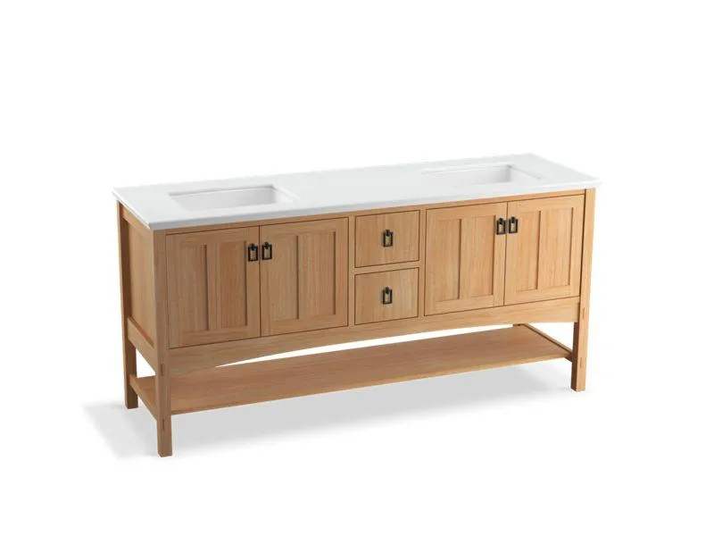 KOHLER K-99560-1WA Marabou 72" bathroom vanity cabinet with 4 doors and 2 drawers