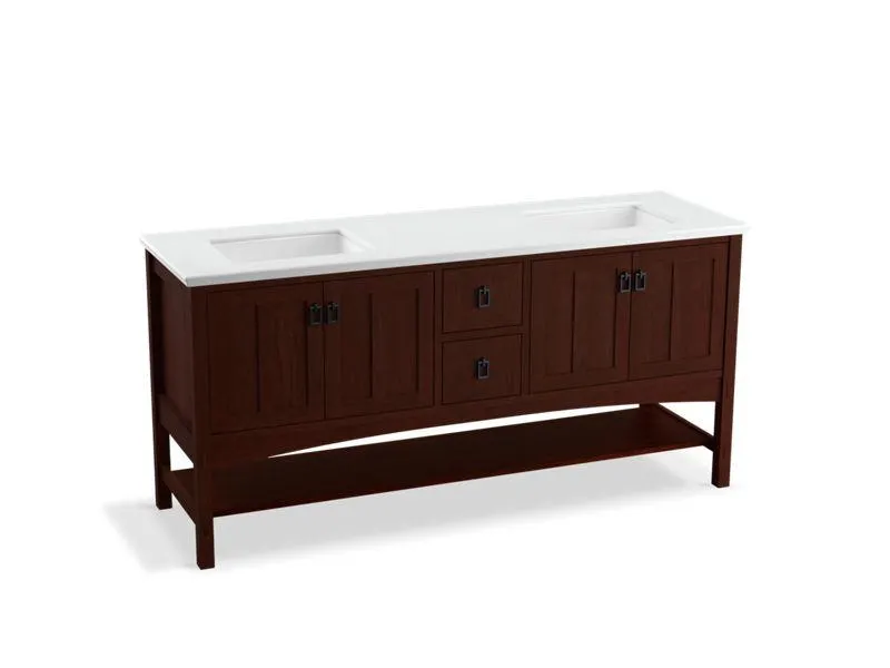 KOHLER K-99560-1WA Marabou 72" bathroom vanity cabinet with 4 doors and 2 drawers
