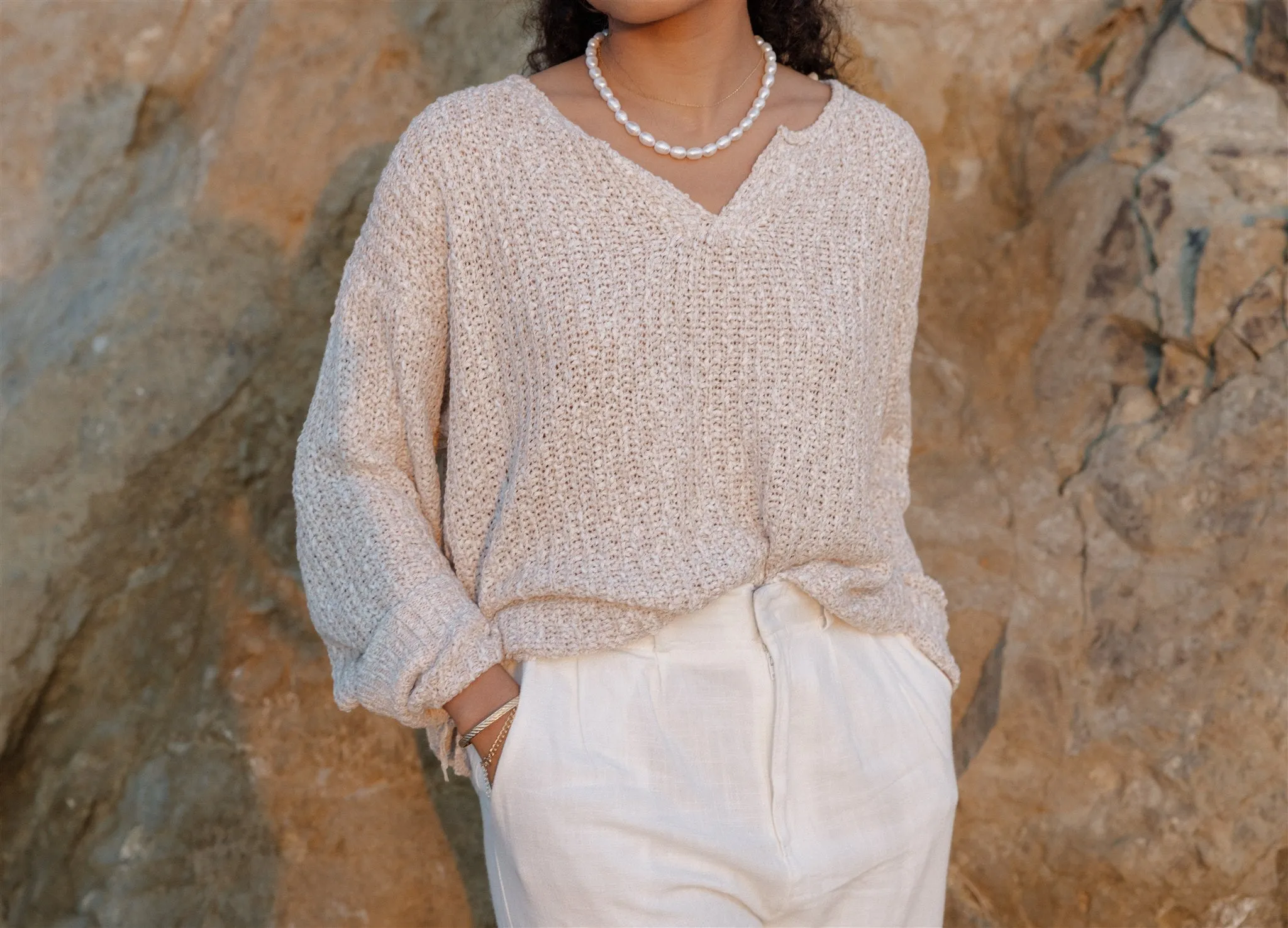 Kye Linen Blend Pants Ivory