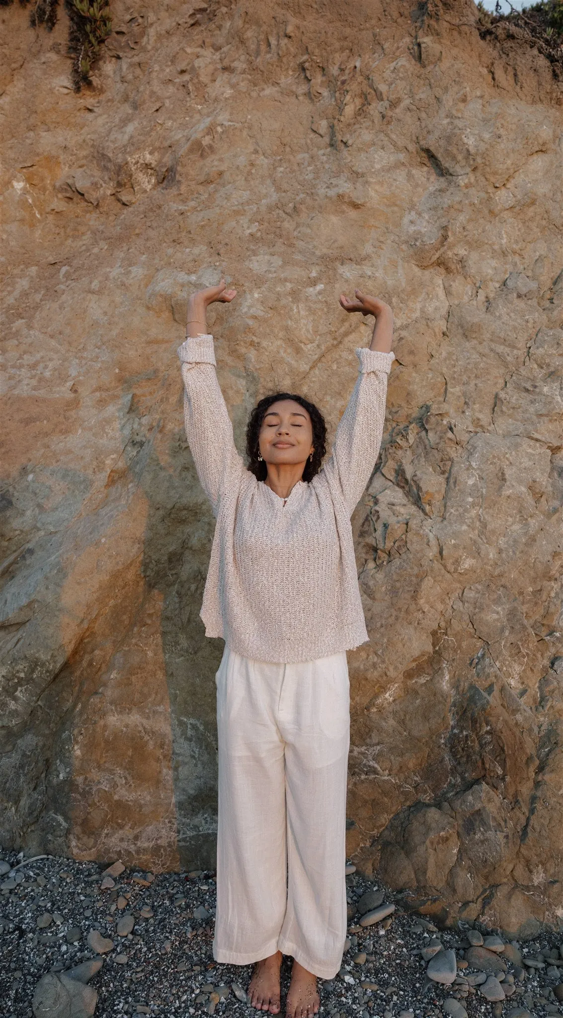 Kye Linen Blend Pants Ivory
