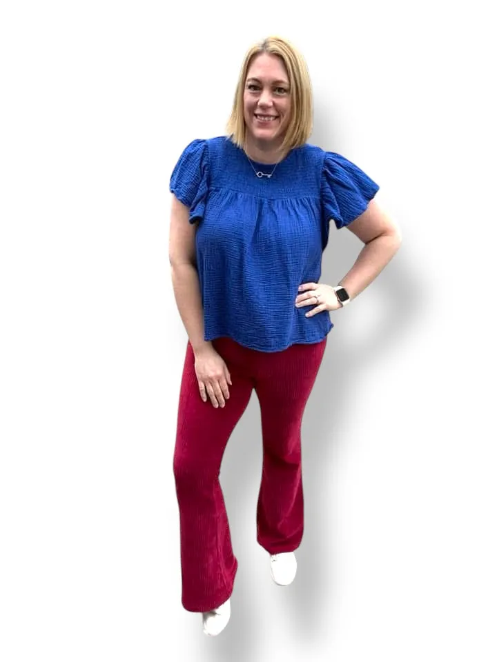 Kylie - Solid Tibetan Red Stretch Cord