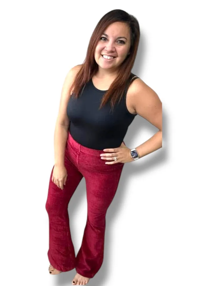 Kylie - Solid Tibetan Red Stretch Cord