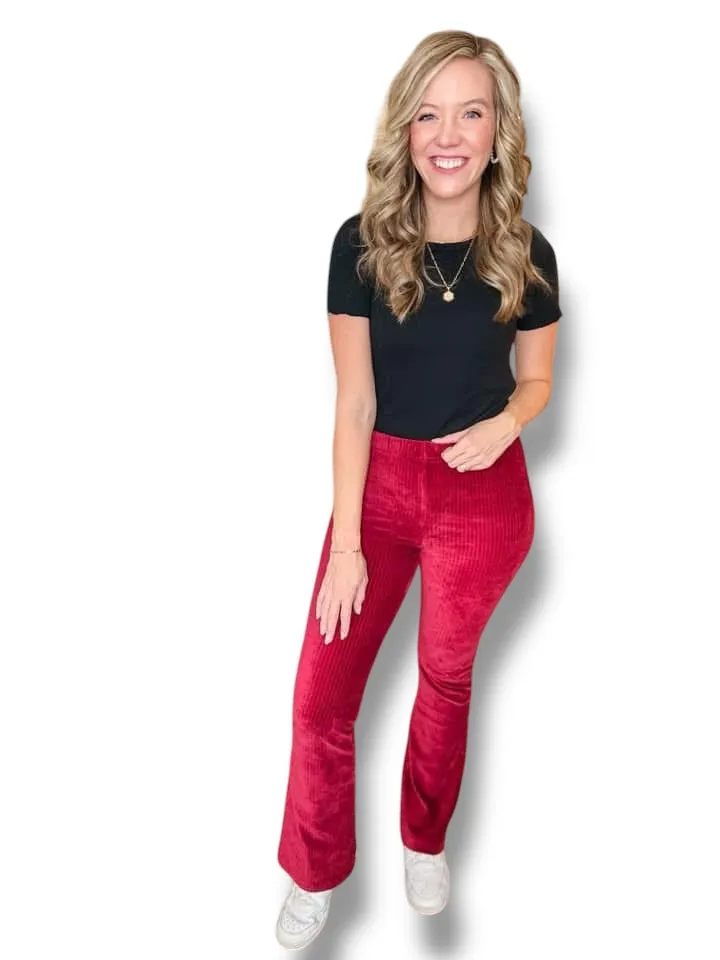 Kylie - Solid Tibetan Red Stretch Cord