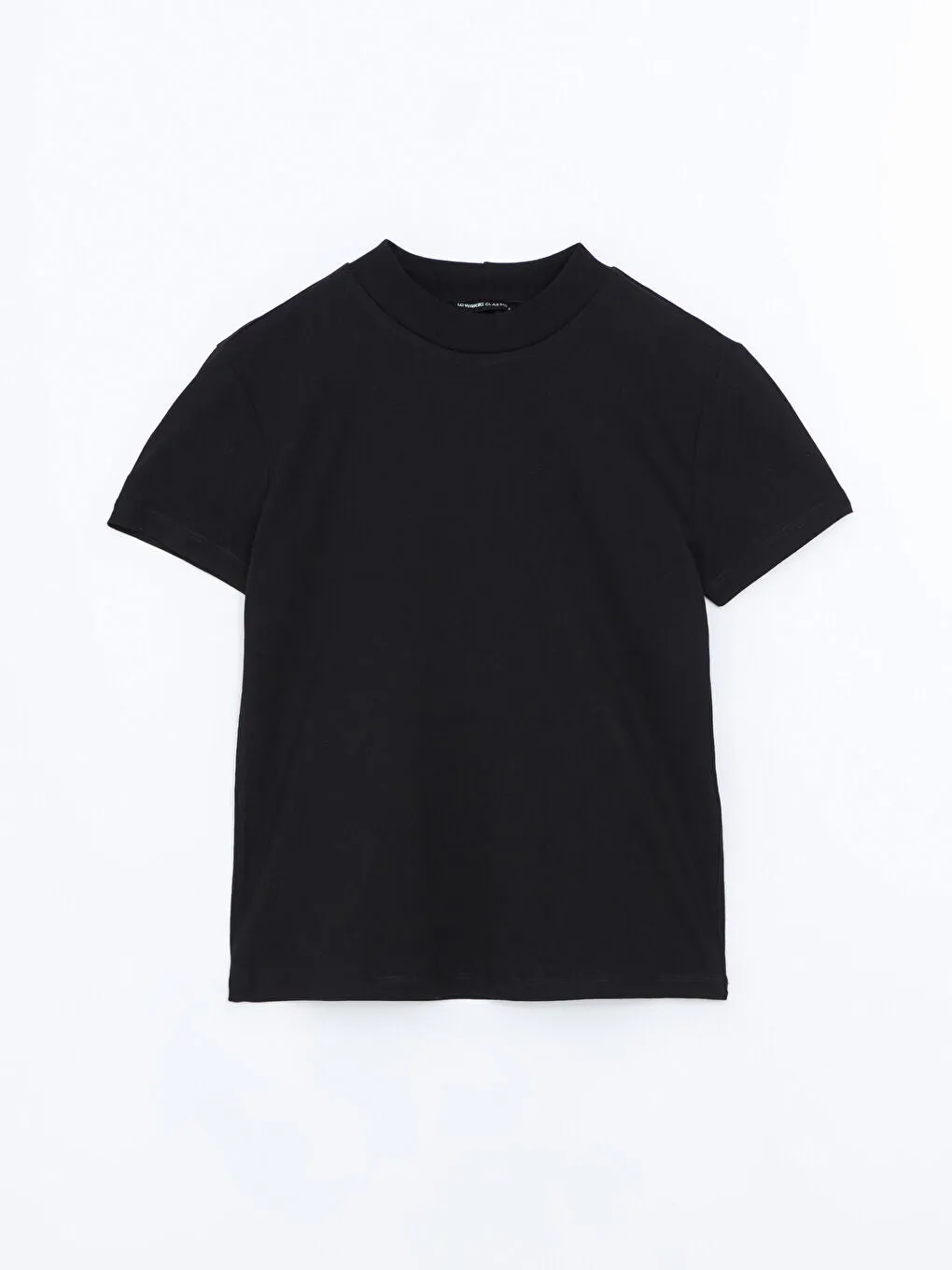 LCWAIKIKI Classic Ecru Stand Collar Women T-Shirt
