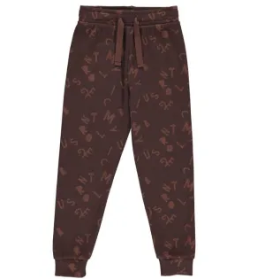 Letter Pants - Coffee