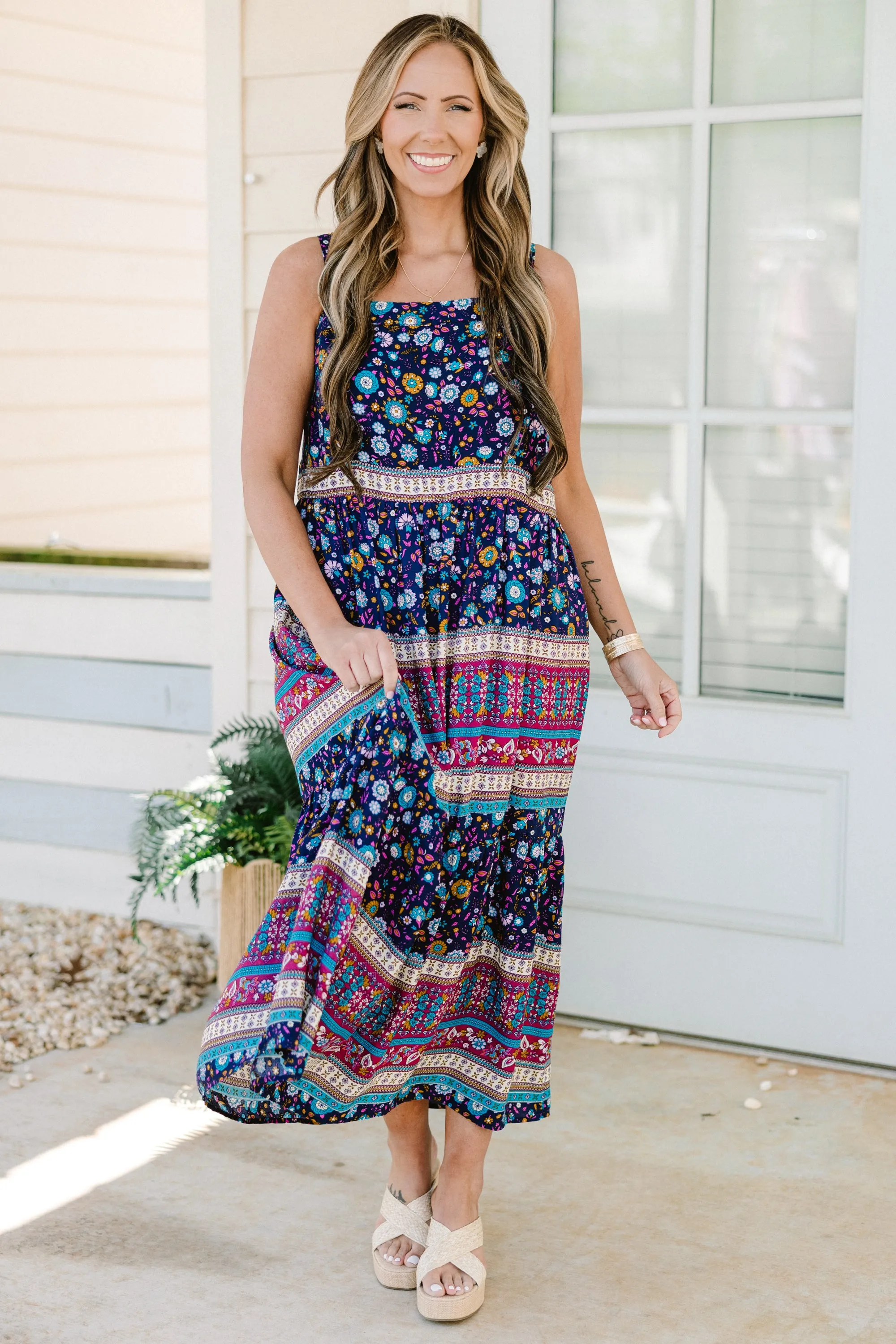Life Lived Dress, Sapphire Mix