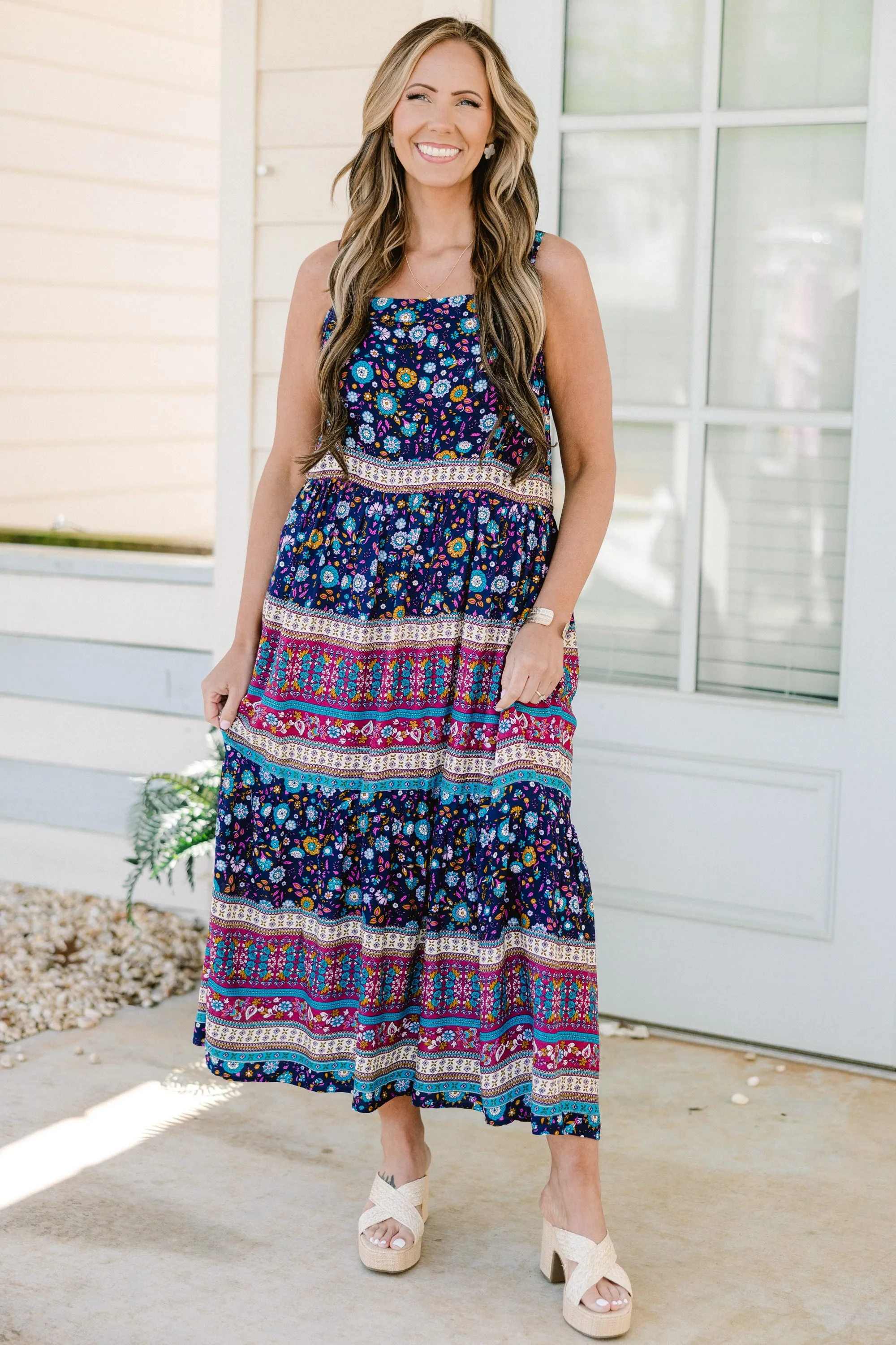 Life Lived Dress, Sapphire Mix