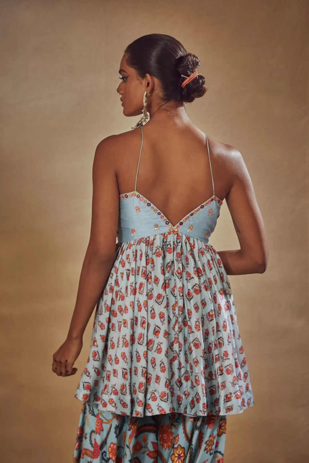 Light Blue Sharara Set