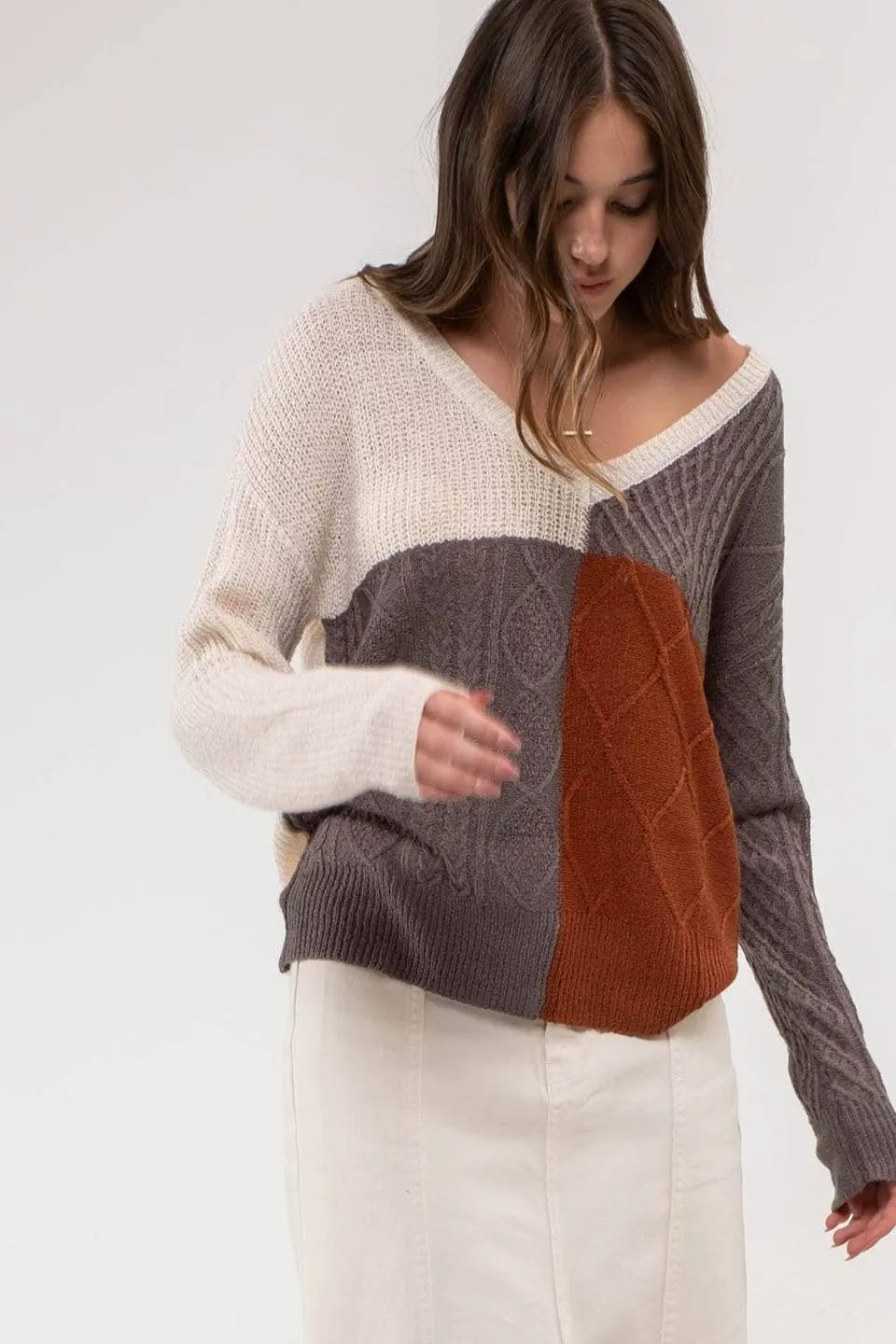 Lightweight Colorblock Knit