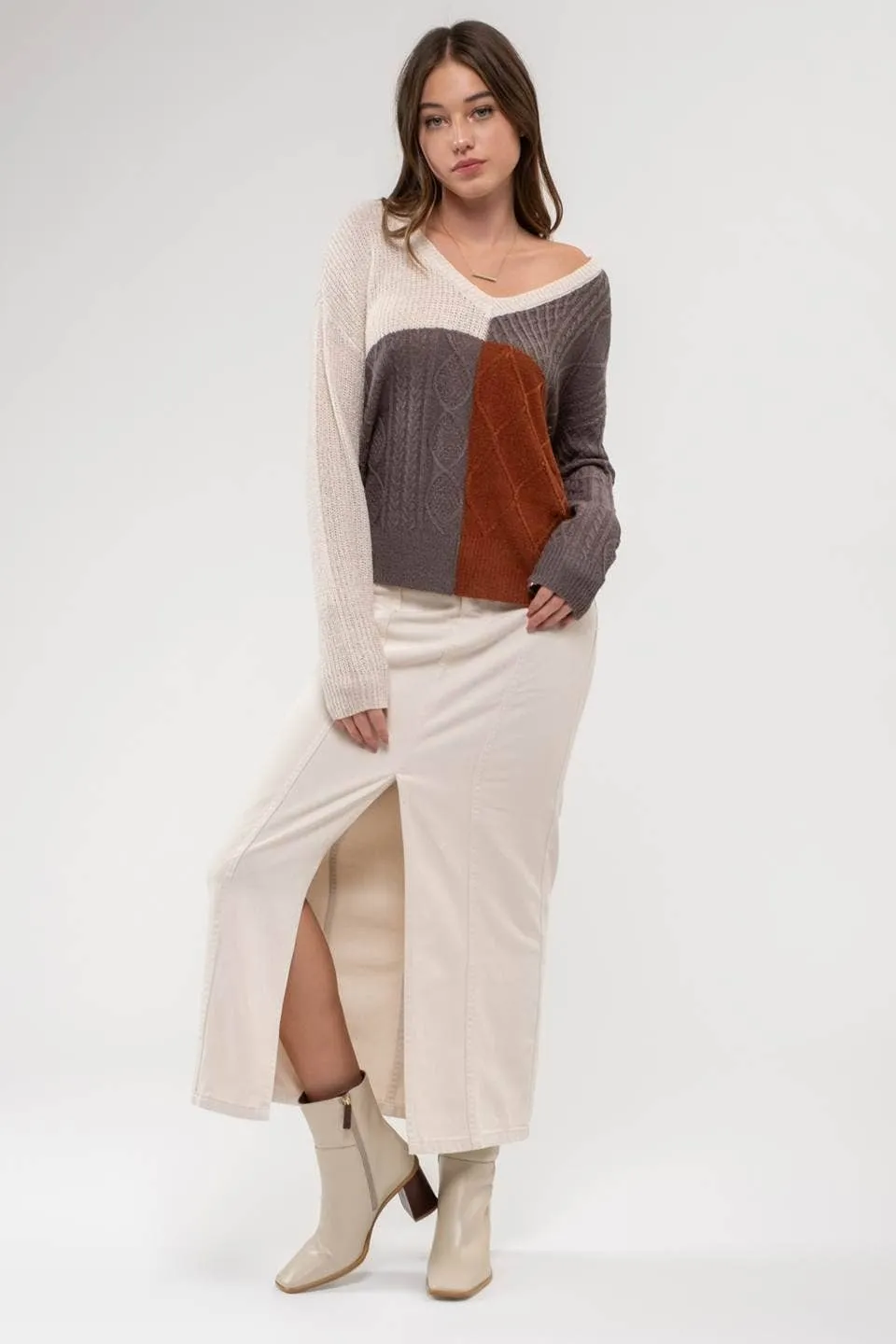 Lightweight Colorblock Knit