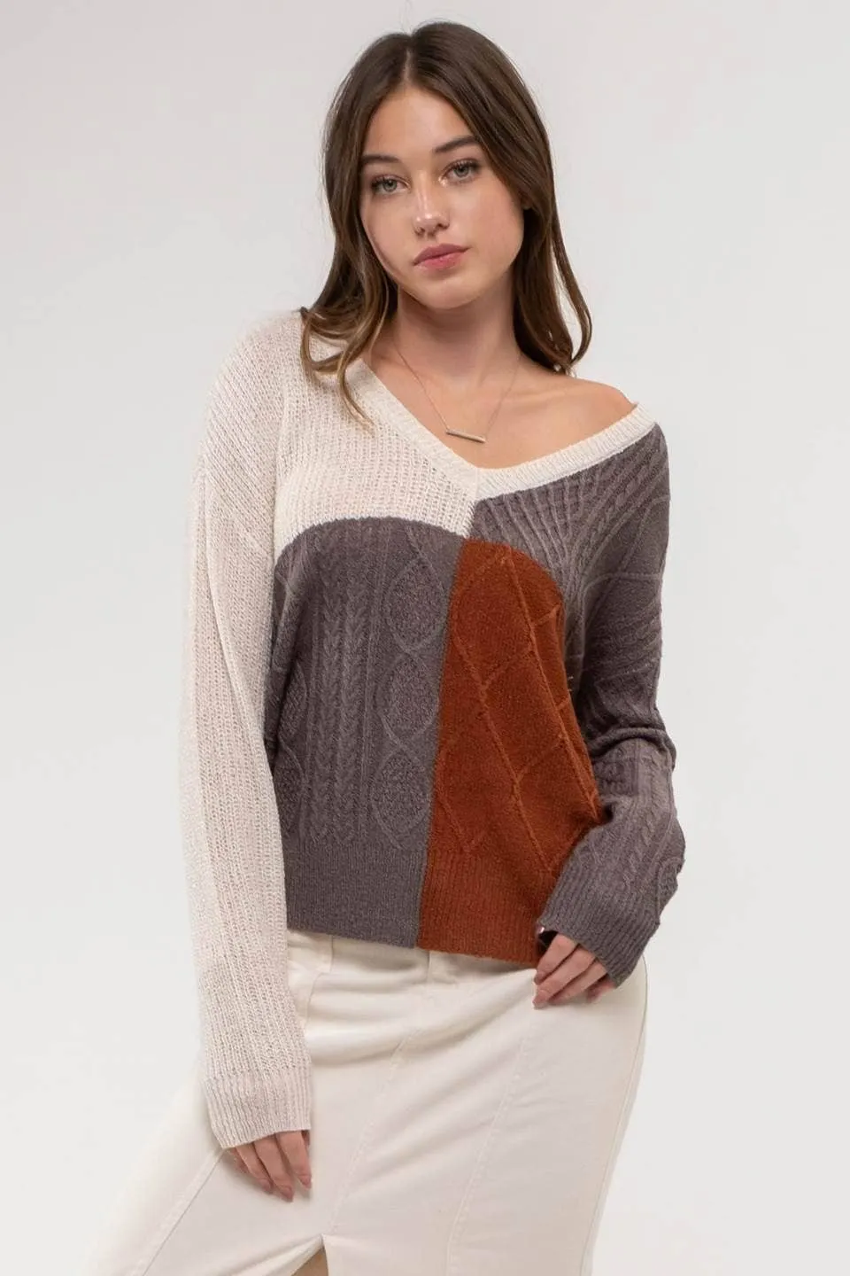 Lightweight Colorblock Knit