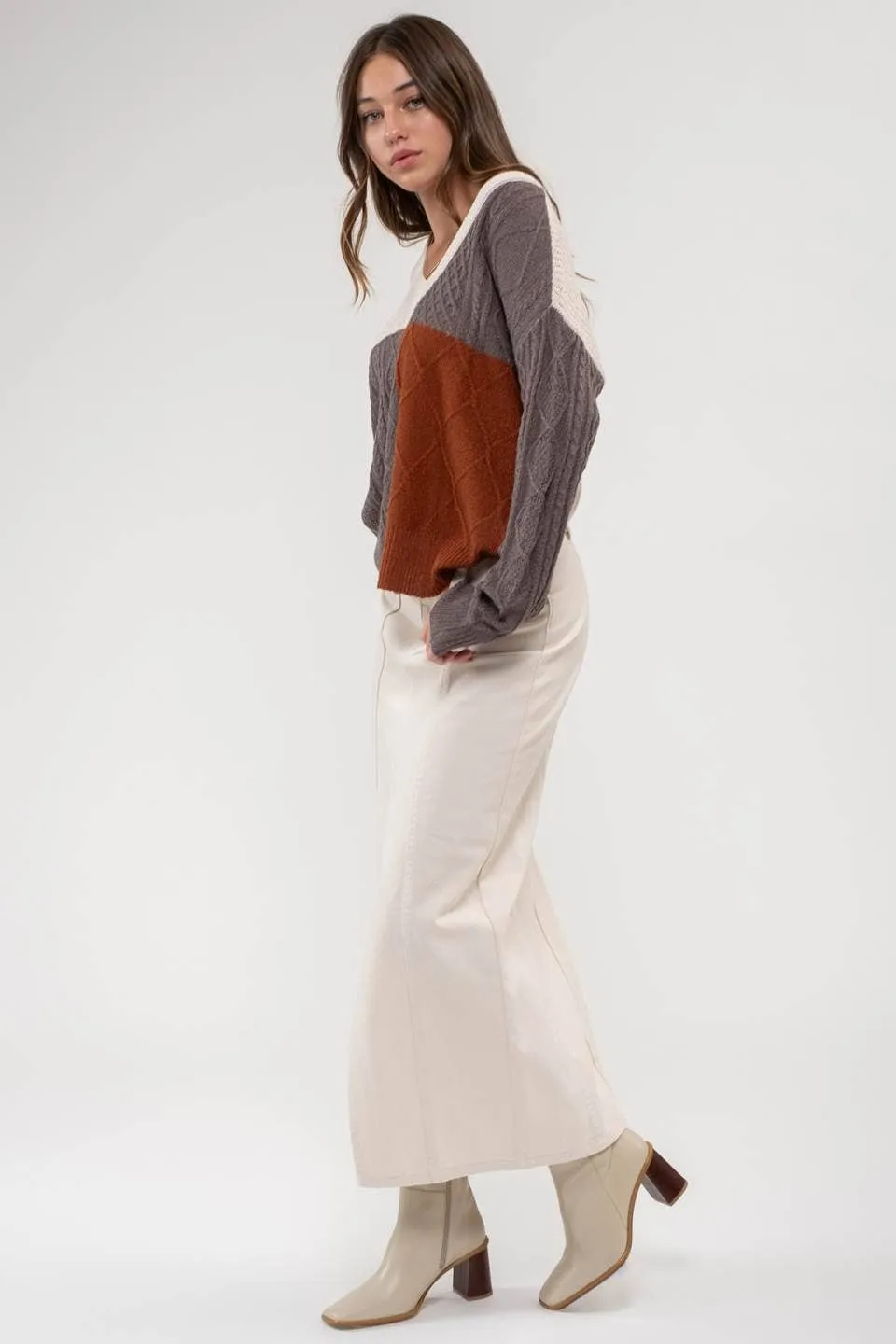 Lightweight Colorblock Knit