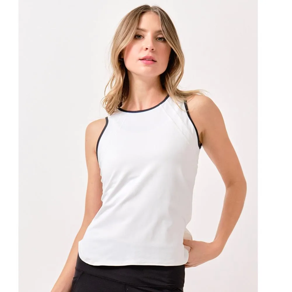 Lija Women's Bea Tank - White/Black