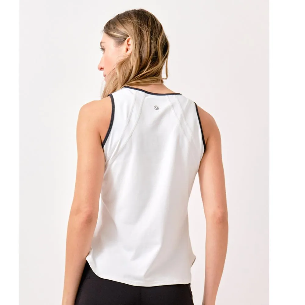 Lija Women's Bea Tank - White/Black