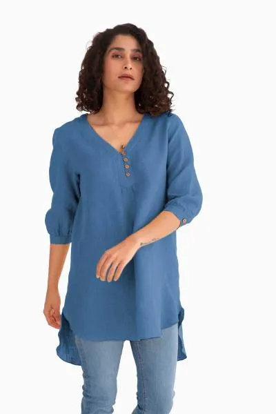 Linen Primrose Top-Oatmeal