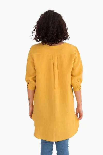 Linen Primrose Top-Oatmeal